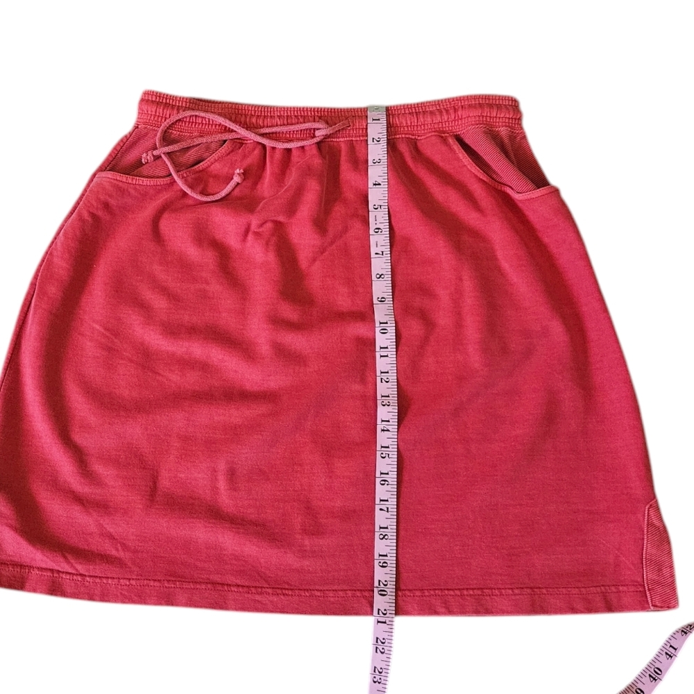 Women’s Casual Drawstring Skirt - Raspberry Pink - Picture 9 of 12